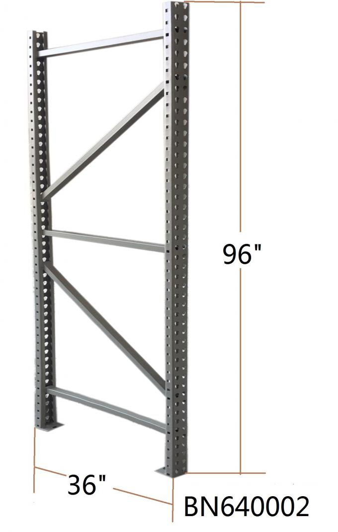La scaffalatura a 36 pollici del pallet del magazzino di 96 X, 14 misura gli scaffali d'acciaio industriali di stoccaggio