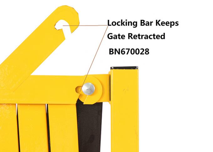 Portoni estensibili della barriera del metallo, barriera di sicurezza piegante portatile con le macchine per colata continua