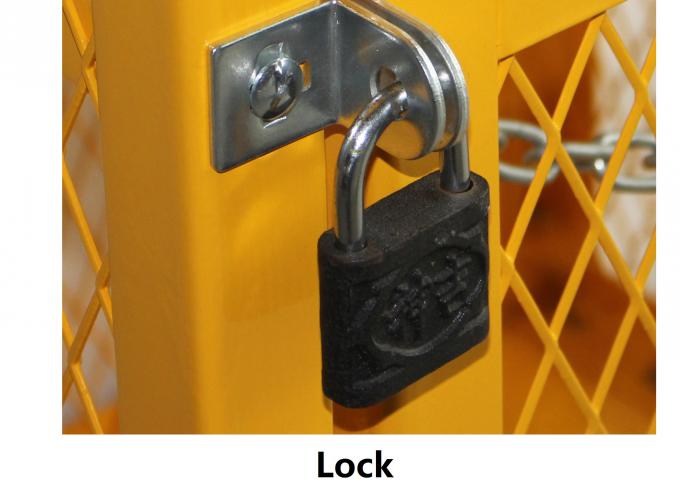 La caduta di sicurezza impedisce la scatola di immagazzinamento nella bottiglia di gas, gabbie chiudibili a chiave della sicurezza della bottiglia di gas